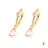 1 Pair Elegant Luxurious Streetwear Water Droplets Plating Inlay Copper Zircon 18k Gold Plated Drop Earrings