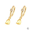 1 Pair Elegant Luxurious Streetwear Water Droplets Plating Inlay Copper Zircon 18k Gold Plated Drop Earrings