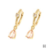 1 Pair Elegant Luxurious Streetwear Water Droplets Plating Inlay Copper Zircon 18k Gold Plated Drop Earrings