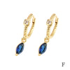 1 Pair Elegant Luxurious Streetwear Water Droplets Plating Inlay Copper Zircon 18k Gold Plated Drop Earrings