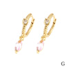 1 Pair Elegant Luxurious Streetwear Water Droplets Plating Inlay Copper Zircon 18k Gold Plated Drop Earrings