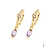 1 Pair Elegant Luxurious Streetwear Water Droplets Plating Inlay Copper Zircon 18k Gold Plated Drop Earrings