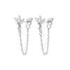 1 Pair Simple Style Butterfly Plating Inlay Copper Zircon White Gold Plated Gold Plated Ear Studs