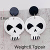 Wholesale Jewelry Cartoon Style Skull Arylic Drop Earrings