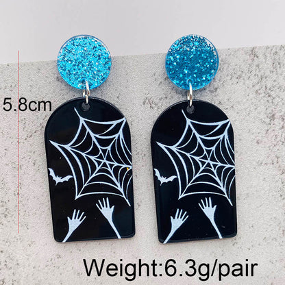 Wholesale Jewelry Cartoon Style Skull Arylic Drop Earrings