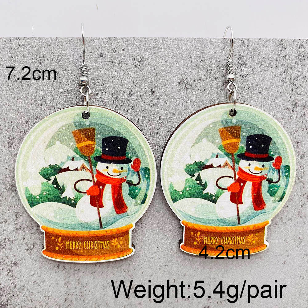 Wholesale Jewelry Cartoon Style Cartoon Character Wood Drop Earrings