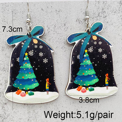 Wholesale Jewelry Cartoon Style Cartoon Character Wood Drop Earrings