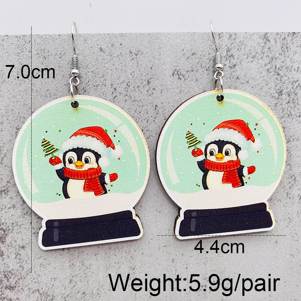 Wholesale Jewelry Cartoon Style Cartoon Character Wood Drop Earrings