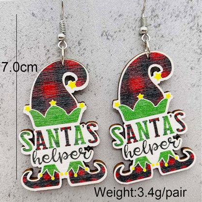 Wholesale Jewelry Cartoon Style Cartoon Wood Drop Earrings