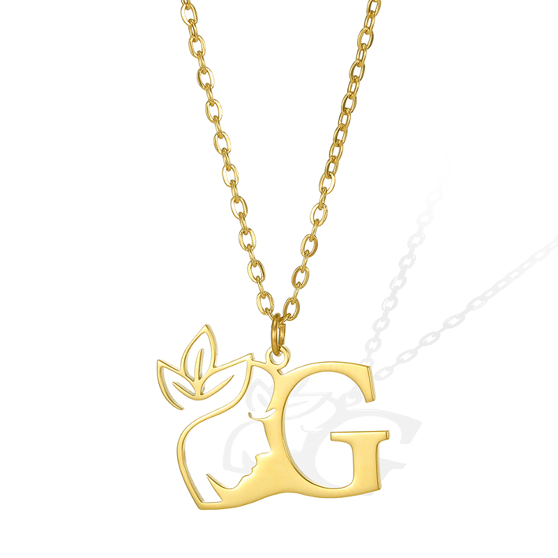 Simple Style Human Face Rabbit Stainless Steel 18k Gold Plated Pendant Necklace