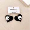 1 Pair Funny Flower Printing Arylic Earrings