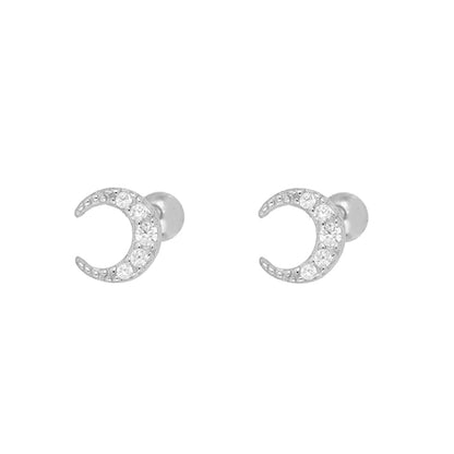 1 Pair Ig Style Classic Style Korean Style Flower Snake Butterfly Plating Inlay Copper Zircon White Gold Plated Gold Plated Ear Studs