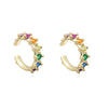 1 Pair Ig Style Classic Style Korean Style Round Heart Shape Plating Inlay Copper Zircon White Gold Plated Gold Plated Ear Studs