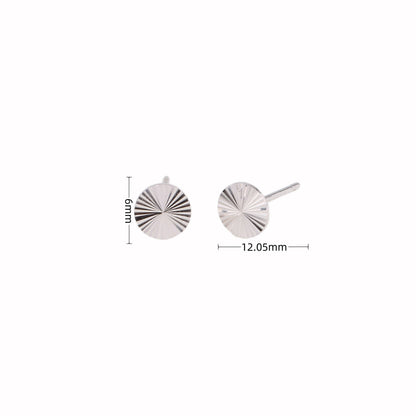 1 Pair Elegant Lady Geometric Plating Sterling Silver Ear Studs