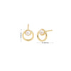 1 Pair Elegant Geometric Sterling Silver Ear Studs