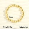 Hip-Hop Simple Style Round Copper 18k Gold Plated Bracelets In Bulk