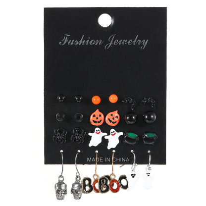 1 Set Gothic Vacation Cool Style Halloween Pattern Alloy Drop Earrings