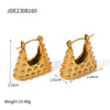 1 Pair Simple Style Classic Style Solid Color Stainless Steel 18K Gold Plated Ear Studs