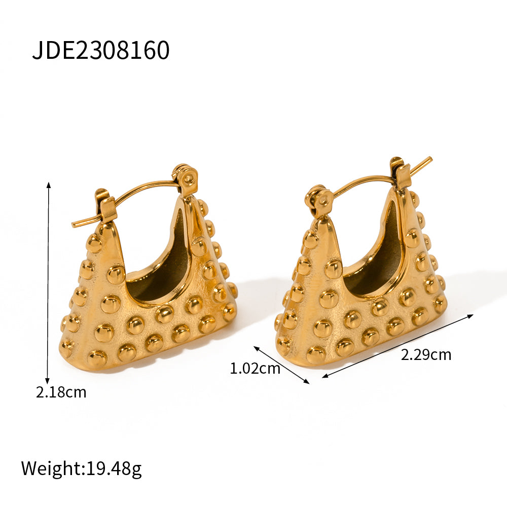 1 Pair Ig Style Square Plating Stainless Steel 18k Gold Plated Earrings