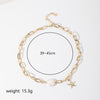 Simple Style Solid Color Copper Plating Inlay Rhinestones 18k Gold Plated Necklace