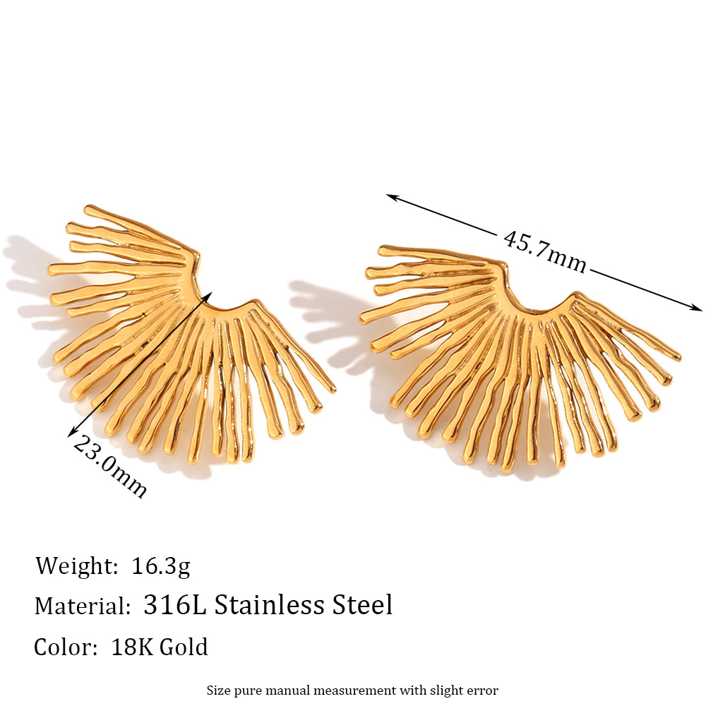 1 Pair Vintage Style Simple Style Classic Style C Shape Plating Inlay Stainless Steel Zircon 18k Gold Plated Ear Studs