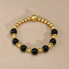 Vintage Style Simple Style Roman Style Geometric Stainless Steel Beaded Bracelets