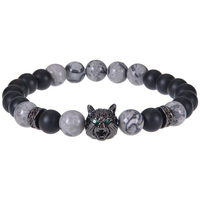 Streetwear Geometric Natural Stone Tiger Eye Men'S Bracelets