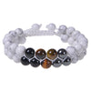 Retro Round Natural Stone Beaded Bracelets