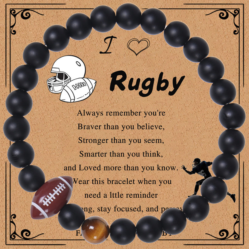 Casual Ball Frosted Stone Tiger Eye Beaded Unisex Bracelets