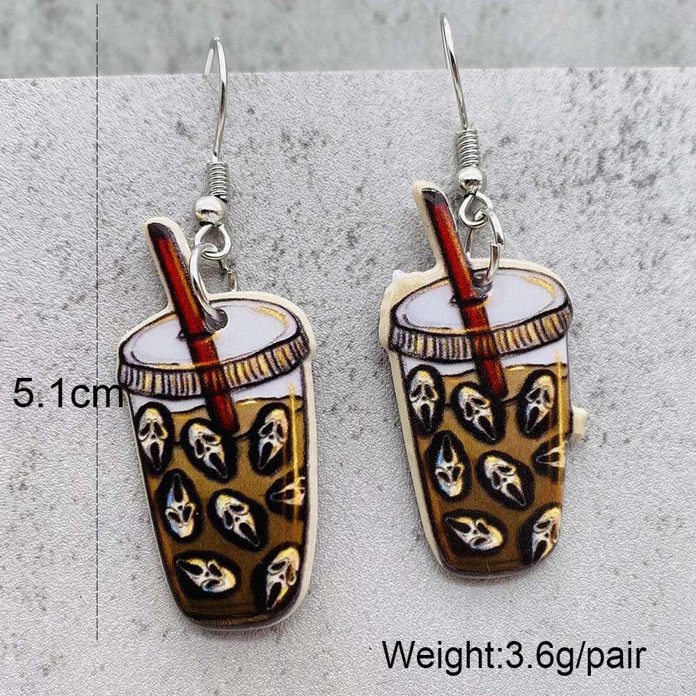 Wholesale Jewelry Modern Style Cartoon Character Fruit Heart Shape Arylic Drop Earrings