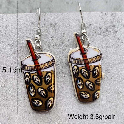 Wholesale Jewelry Modern Style Cartoon Character Fruit Heart Shape Arylic Drop Earrings