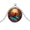 French Style Streetwear Bird Alloy Inlay Glass Unisex Pendant Necklace