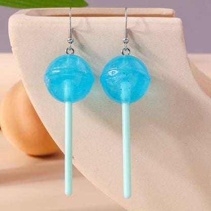 1 Pair Cute Candy Plastic Zinc Alloy Drop Earrings