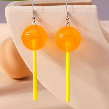 1 Pair Cute Candy Plastic Zinc Alloy Drop Earrings