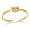 Ig Style Cute Fashion Bear Copper Plating Inlay Zircon 18k Gold Plated Bangle