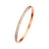 Simple Style Solid Color Stainless Steel Plating Inlay Gold Plated Bangle