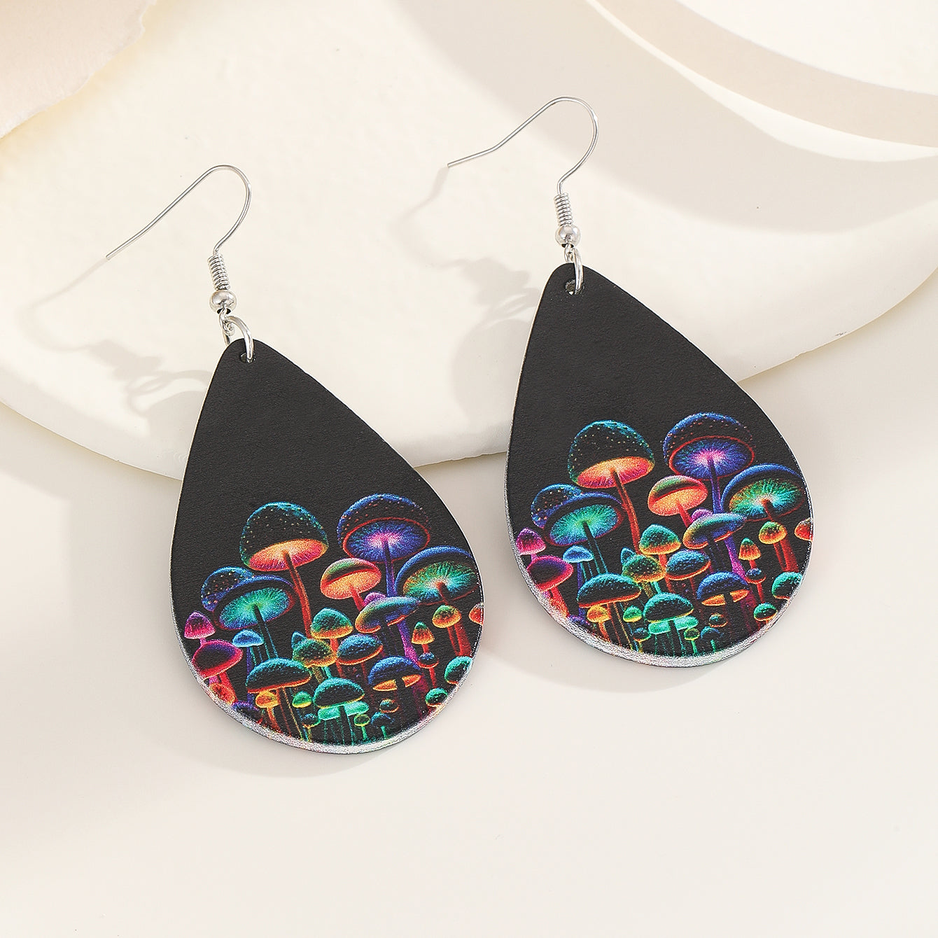 Wholesale Jewelry Korean Style Water Droplets Wood Drop Earrings