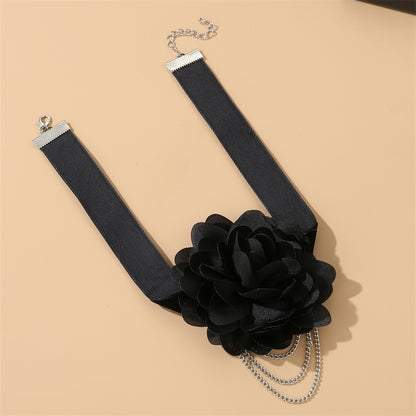 Elegant Gothic Flower Cloth Layered Three-dimensional Women's Choker