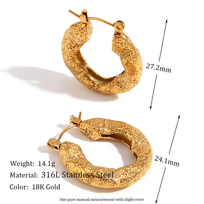 1 Pair Vintage Style Simple Style Classic Style Geometric Snake Plating Inlay Stainless Steel Rhinestones 18k Gold Plated Earrings