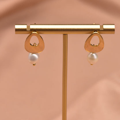 1 Pair Simple Style Round Inlay Copper Zircon Drop Earrings