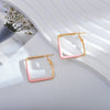 1 Pair Simple Style Color Block Enamel Copper Earrings