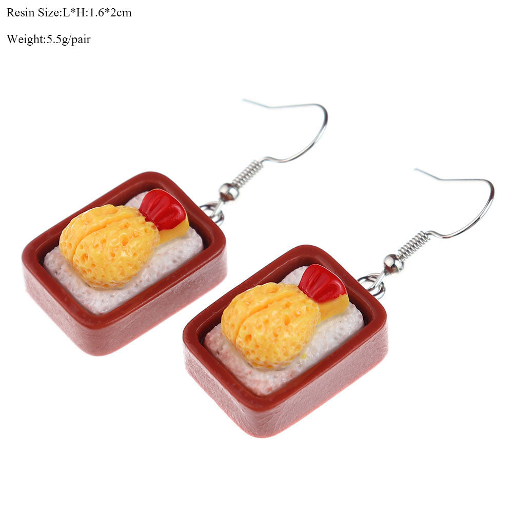 Wholesale Jewelry Cute Fruit Plastic Resin Patchwork Drop Earrings