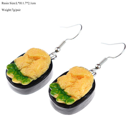 Wholesale Jewelry Cute Fruit Plastic Resin Patchwork Drop Earrings