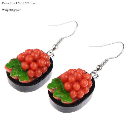 Wholesale Jewelry Cute Fruit Plastic Resin Patchwork Drop Earrings