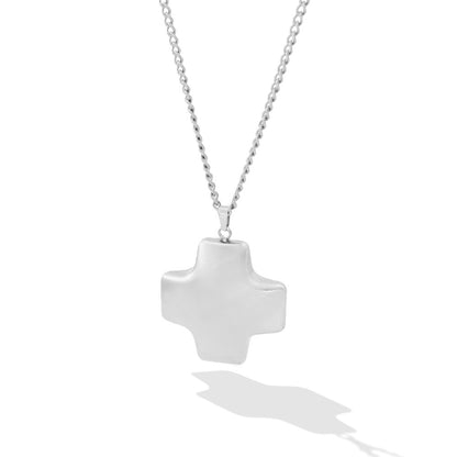 Ig Style Simple Style Cross Stainless Steel Titanium Steel Plating Pendant Necklace