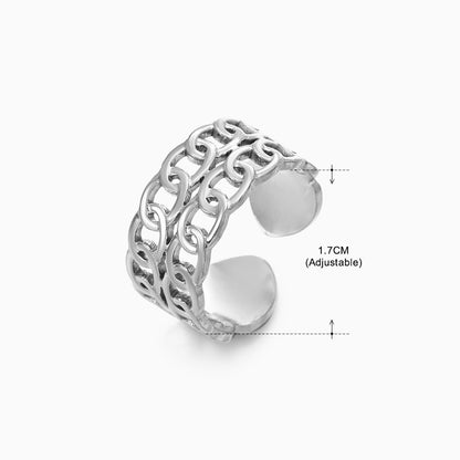 Basic Classic Style Geometric Leaf Stainless Steel Plating Open Rings