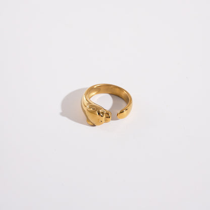 Wholesale Simple Style Solid Color Stainless Steel Plating Gold Plated Rings