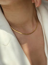 Elegant Hip-hop Solid Color Stainless Steel Metal Chain Necklace