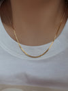 Elegant Hip-hop Solid Color Stainless Steel Metal Chain Necklace