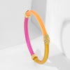 Lady Color Block Alloy Plating Women's Bangle